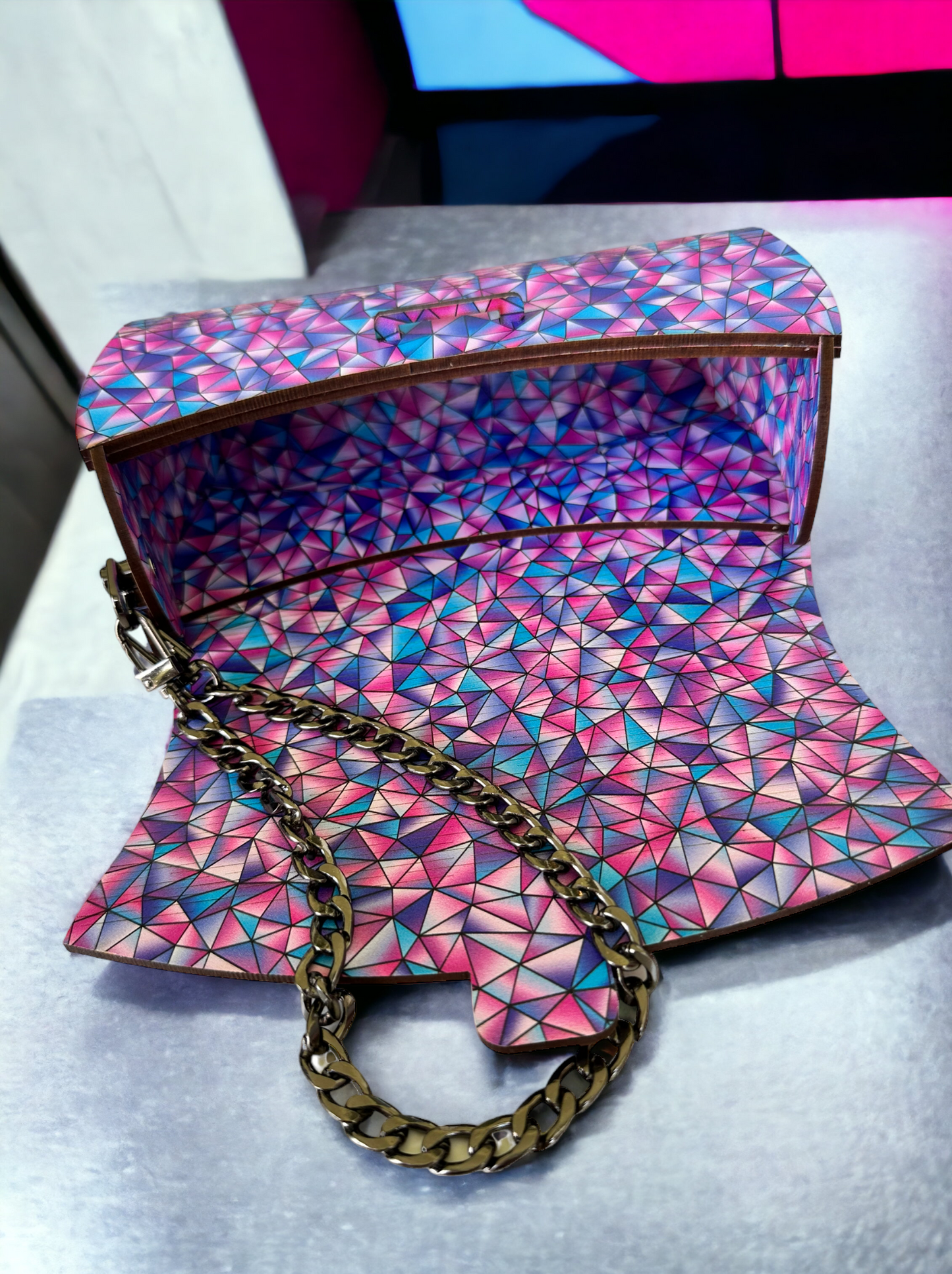 Geometric Pop Clutch