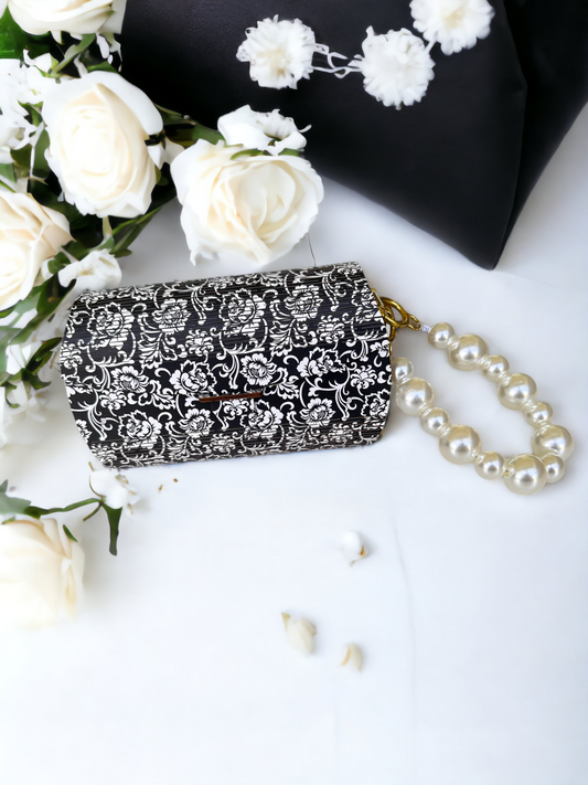 Classic Black and White Clutch