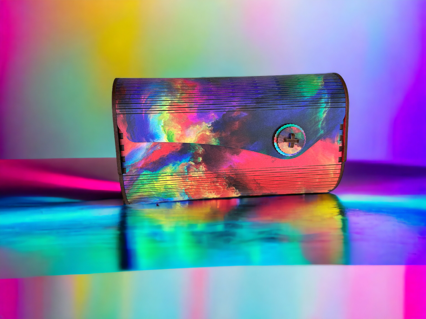Stormy Rainbow Clutch